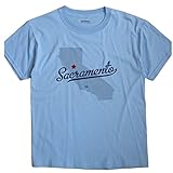 Sacramento California CA MAP GreatCitees Unisex Souvenir T Shirt