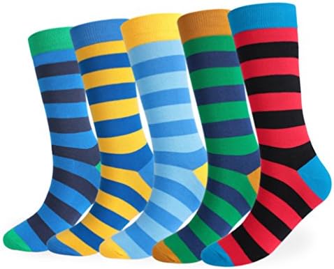 Mens Funny Dress Socks Wedding Groomsmen's Socks 10-13,Multicolor