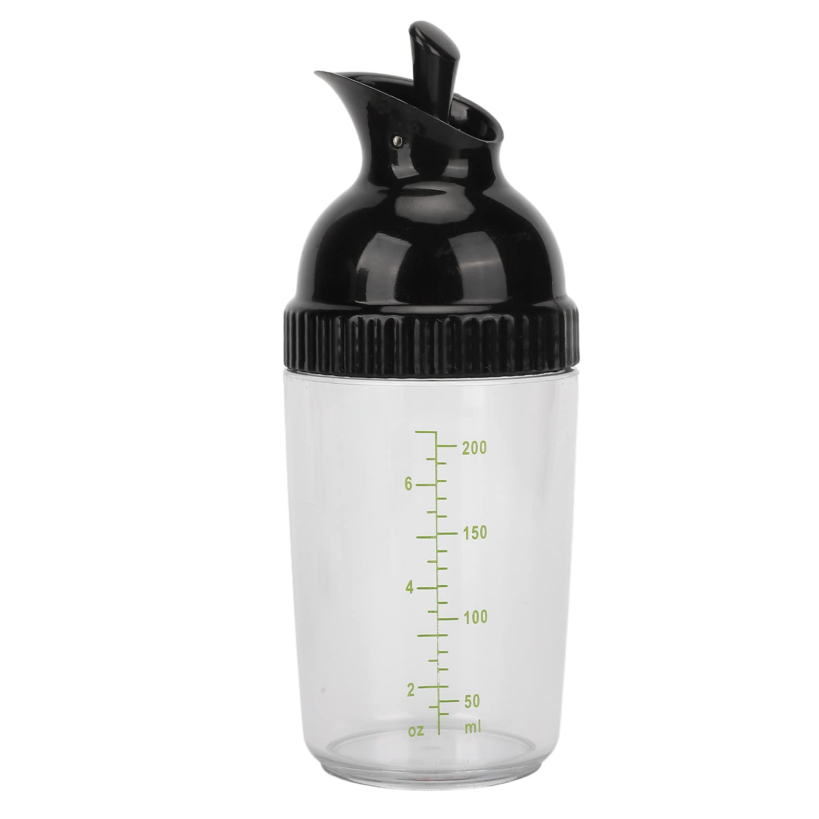 Lybunair Salad Dressing Shaker Container, Prevent Leakage, No BPA, Homemade Salad Dressing Bottle with Lid 200ml (Negro)