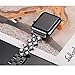 Secbolt Jewelry Bands Compatible with Apple Watch Band 42mm 44mm iwatch Series 5 4 3 2 1, Bling Stainless Steel Replacement Wristband, Black