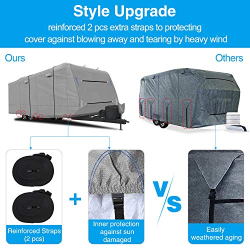 RVMasking Upgraded 6 Layers Top Travel Trailer RV Cover Waterproof