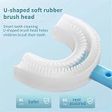 selcouth yyds 2Pcs U Shaped Kids Toothbrush 360° Silicone 2-6 Blue Pink view 4