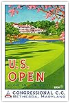Signed 2011 U.S. Open Congressional Poster by Lee Wybranski