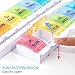 AM PM Pill Organizer - Weekly Pill Box,Detachable 7 Day Vitamin Container,Daily Meds Holder,Push Button Medicine Organizer with Outer Container for Travel Home Fish Oil, Vitamin - Twice-A-Day