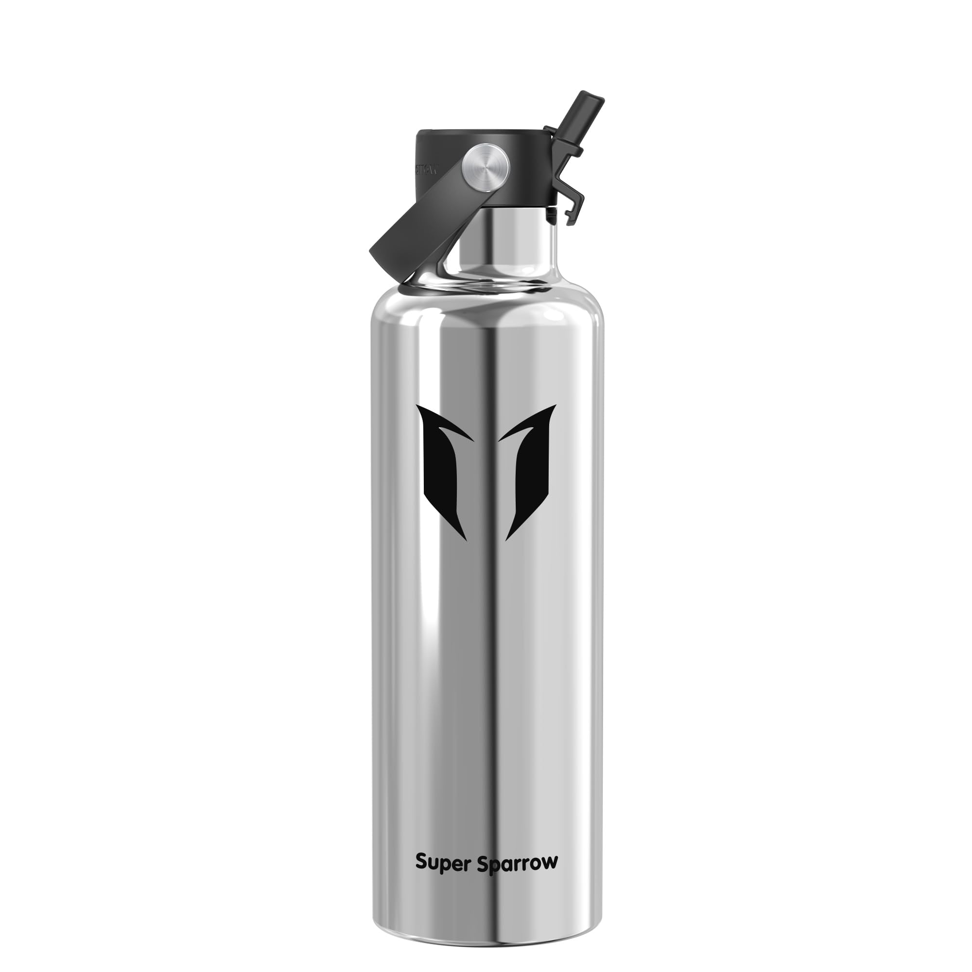 Sparrow Insulated Water Bottle 1L - FlipFlow Metal Water Bottles with Straw Lid - BPA Free - Leakproof Stainless Steel Flask for Sport, Camping, Hiking, Outdoor, Travel