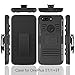 OnePlus 5T Case with Tempered Glass Screen Protector,IDEA LINE(TM) Heavy Duty Armor Shock Proof Dual Layer Holster Locking Belt Swivel Clip with Kick Stand - Black