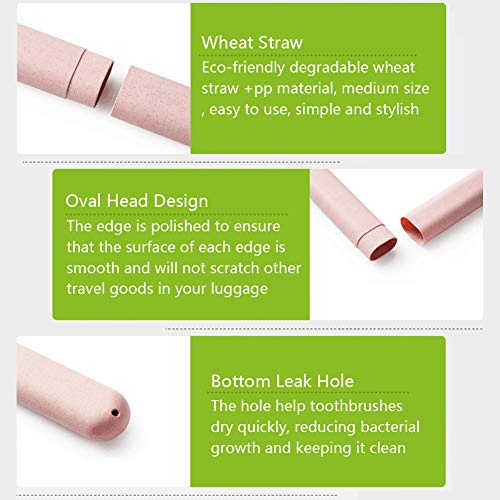 Travel Toothbrush Case Portable Toothbrush Container Holder Plastic Dust-proof Box for Business Trips Hotel Camping School Daily Use(4 Packs) - Thumbnail 3