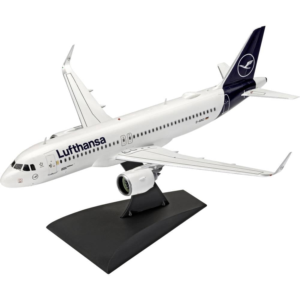 Revell 63942 Model Set Airbus A320neo Lufthansa New Livery 1:144 Scale Unbuilt/Unpainted Plastic Model Kit with Accessories — image 1