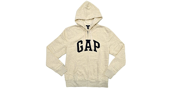 Amazon.com: GAP Sudadera con capucha con cremallera completa para hombre  (crema, pequeña) : Ropa, Zapatos y Joyería