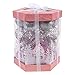 Juvale 28-Pack Christmas Tree Decorations - Glittery Xmas Ball Ornaments in 4 Assorted Designs - Perfect Festive DecorEmbellishments, 2.2 x 2.6 x 2.2 Inches, Pink and Silver