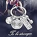 Gmai Fitness Gym Keyring with Quotes, Weight Plate, Dumbbell, and Kettlebell Exercise Bag Charm Pendant Keychain (Strong)