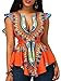 Shele Women African Printed Slim Fit Cap Sleeve Clubwear Party Dashiki Shirt Blouse Top