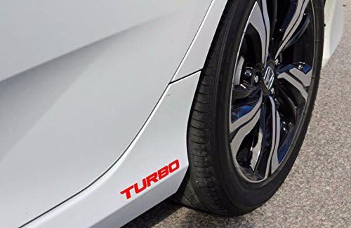 2x RED Turbo for 16 2016 + Honda Civic Car Decal Vinyl Sticker Canada