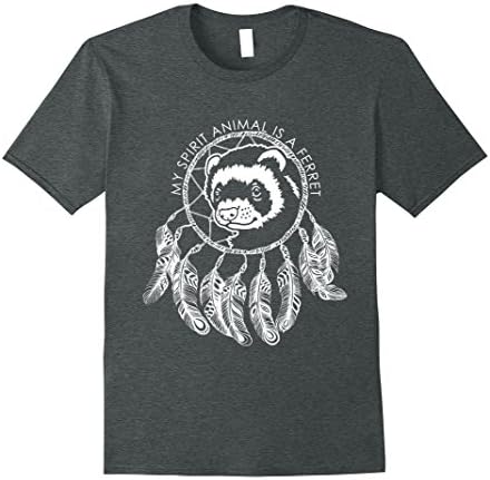Men's Ferret is my spirit animal dreamcatcher shirt Medium Dark Heather