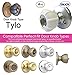 New Enjoy Cover - Door Knob Cover Grips Non Slip Arthritis & Senior Living Aids Grippy Easy Open Decorative. Simple Functional Effective Solution- 4 Pack (White, Tylo)