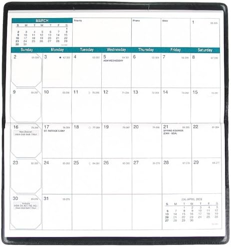 Quo Vadis Visoplan 6735 For Year 2015 Soho Red 6 5/8" x 3 1/2" (17 x 8.8 cm) Monthly Pocket with Address Book Plain Edge Made in the USA