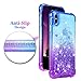 Ruky iPhone Xs Max Case, iPhone Xs Max Glitter Case, Gradient Quicksand Series Girls Women TPU Bumper Cushion Reinforced Corners Protective Liquid Case for iPhone Xs Max 6.5 inch 2018 - Blue&Purple