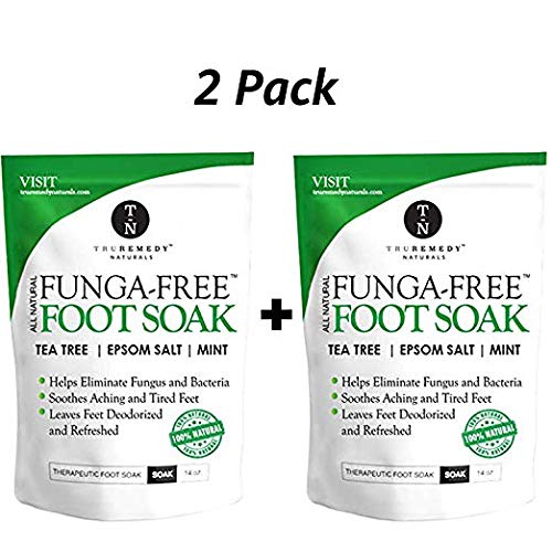 Tea Tree Oil Foot Soak With Epsom Salt, Antifungal Foot Soak Helps Away Toenail Fungus, Athletes Foot & Stubborn Foot Odor – Softens Calluses & Soothes Sore Tired Feet, 14 Ounce (Pack of 2)
