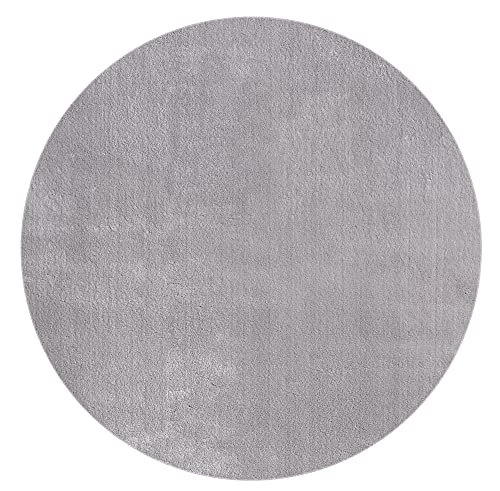 Mia´s Teppiche Taos – kuscheliger Kurzflor Teppich in Felloptik, super Soft & waschbar bis 30°C, mit Anti-Rutsch-Unterseite, Wohnzimmer & Schlafzimmer
