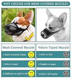 Dog Muzzle, Soft Mesh Covered Muzzles for Small