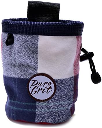 Pure Grit Colorful Flannel Chalk Bag (Usa Made) with Belt (All American)