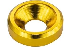 LAGEFEFE [60PCS] M3 Finishing Countersunk Washers, Anodized Aluminum Alloy, Head Washers Gaskets Cup Shim for Screw RC/FPV/PC/Drone/Mechanical Accessories Parts, Golden