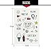 Foxjoy Temporary Tattoos, 200 Designs, 10 Sheets, 6x4 inches (Rapper)