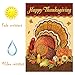 Akeydeco Thanksgiving Flag,Thanksgiving Day Double-Sided Burlap Garden Flag 28 x 40 inches Thick Burlap Fabric Best for Thanksgiving Day Decoration