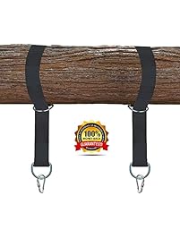 SafeTree TREE SWING HANGING KIT - Two 6ft Straps, Hold 1200 lbs with Quick & Easy Installation to Hang Any Swing (Tree Swing Straps Better than Swing Chains & Ropes!)