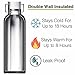 Avvio Hydro – Insulated Stainless Steel Water Bottle Flask with Wide Mouth Double Wall Sport Water Bottle BPA Free + 2 Lids (Flip Straw & Stainless Lid) Canteen Tumbler Travel Mug 21 OZ (Lime)