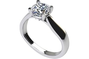 NANA Jewels 1to4ct Simulated Diamond Engagement ring Round-Princess-Cushion-Asscher Solitaire Lucita Cz & Silver