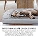 Furhaven Pet Dog Bed | Orthopedic Ultra Plush Faux Fur & Suede Traditional Sofa-Style Living Room Couch Pet Bed w/ Removable Cover for Dogs & Cats, Gray, Jumbo, 45536087BX