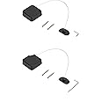 LORADAR 2Pack Retractable Security Cable Lock with Double-Sided Adhesive, Remote Control Security Lock, Remote Control Anti-Lost Rope for TV, DVD,No More Searching for The TV Remote (2Pack)