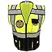 KwikSafety (Charlotte, NC SPECIALIST Class 2 ANSI Safety Vest OSHA High Visibility Reflective Stripes Heavy Duty Mesh Pockets and Zipper Hi-Vis Construction Work Hi-Viz Surveyor Mens Black L/XL