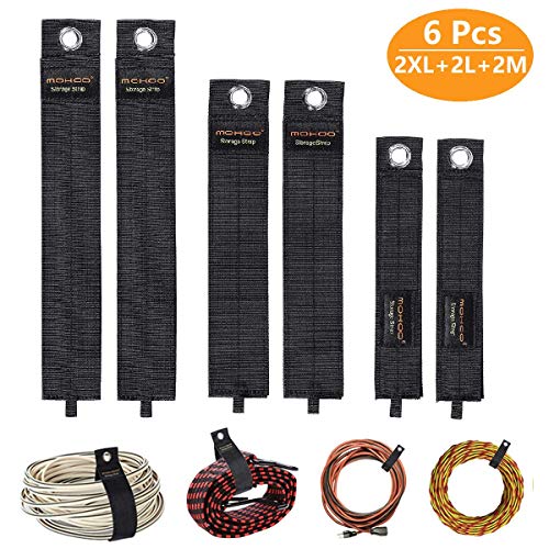 MOHOO Heavy Duty Storage Straps, Heavy Duty Hook and Loop Storage Straps for Extension Cords Storage, Cables, Hoses, Rope, Garage Organization, Shop, Home, Boat and RV, Pack of 6 with 2XL 2L 2M - Thumbnail 7