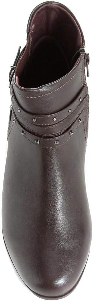 bota cano curto comfortflex salto curto tiras metal feminina