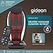 Gideon Luxury Full Back Shiatsu Massaging Cushion with Heat + Vibration/Powerful Deep Kneading + Multi Vibrating Points – Massage Full Back, Upper Back, Lower Back or Pinpoint Precise Massage Spot