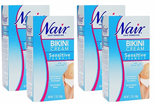 Nair Sensitive Bikini Cream, 1.7 Ounce (Pack of 4)