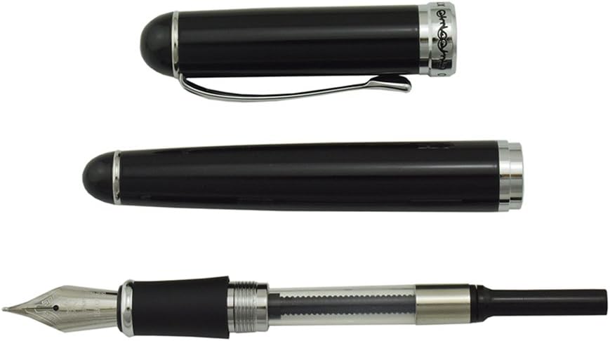 Jinhao X750 Fountain Pen Bright Black Colour Medium Nib 18KGP - Image 5