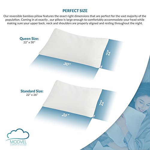 MODVEL Luxury Cool Chopped Sleeping Pillow Shredded Memory Foam with