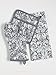 DII Quilted Kitchen Oven Mitt & Potholder Set, Hanging Loop for Convenient Storage, OM 6.5x12/PH 8x8.5, Gray Damask Print, 2 Piece