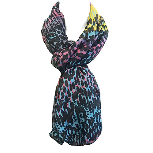 Wrapables Lightweight Voile Infinity Scarf, Black Rain