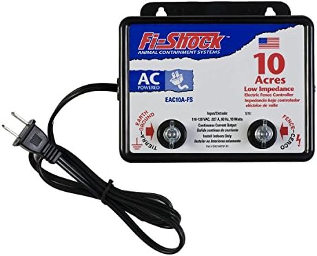 Fi-shock Eac10a-fs Electric Fence Charger Ac-powered 10 Acre Small Animal