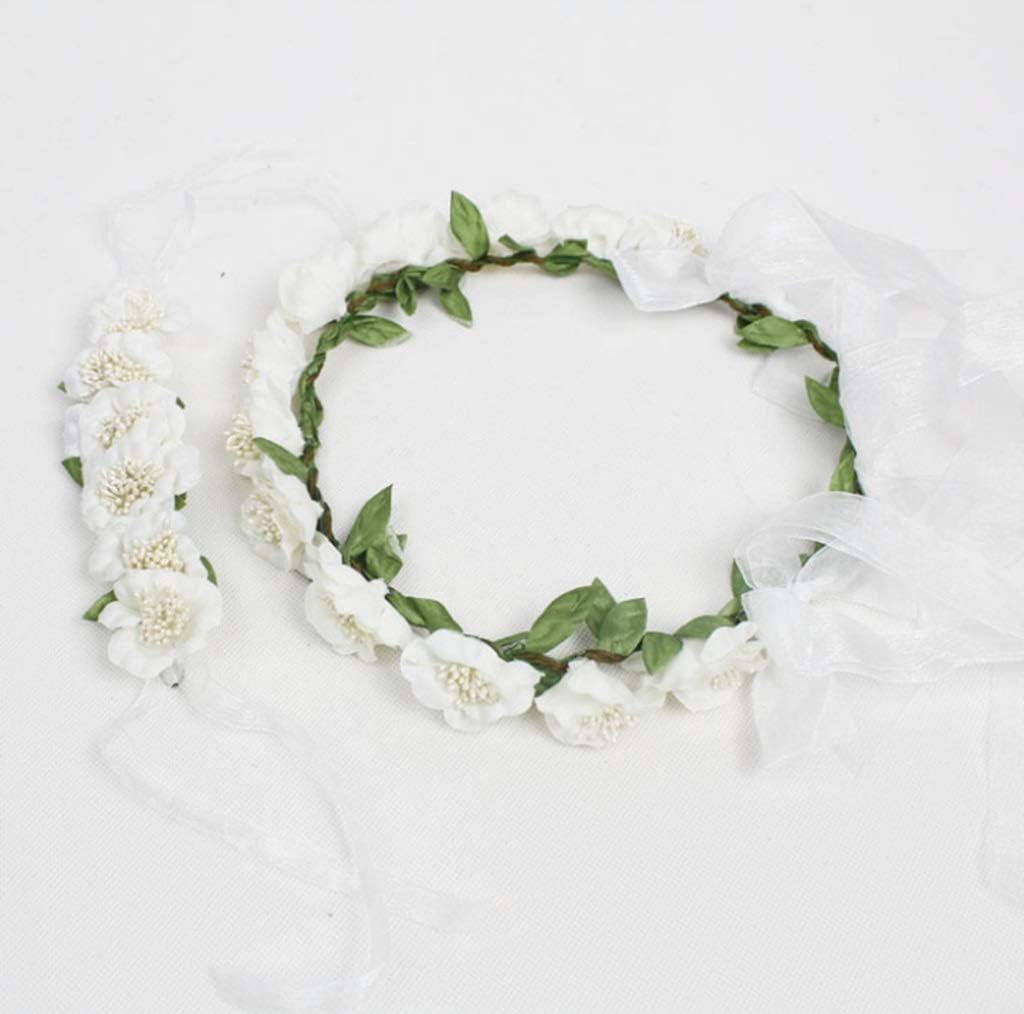 HHDT Wreath, Manual Bow Flower Bride Wreath Headwear Bridesmaid Headband Child Headband Headwear Wedding