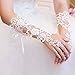 JISEN Women Wedding Lace Gloves Formal Banquet Party Fingerless Pierced Gift