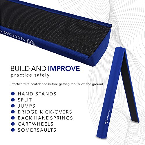 Folding Gymnastics Balance Beam 9ft Long for Kids Toddlers Training Indoor at Home - Build Confidence in Your Child Tumbling Practice Performance - Suede Floor Balancing Beam Lightweight Portable - Thumbnail 2