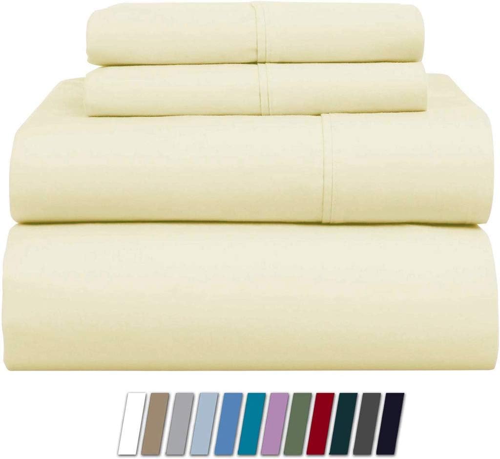 AMAY 500 Thread Count Sheet Set fits Upto 1012 Inches Deep