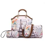 Realer Women's Handbags Purse Tote Bags Female Crossbody Bags 3 Pcs Shoulder Bags Top-Handle Handbag PU Leather Set