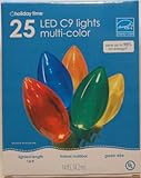 LED C9 Multi-color String Lights - Indoor/outdoor 14 Foot Length by Holiday Time