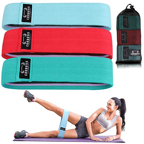 Resistance Bands for Legs and Butt,Exercise Bands Set Booty Bands Hip Bands Wide Workout Bands Resistance Loop Bands Anti Slip Circle Fitness Band Elastic (Set 3) - Thumbnail 7